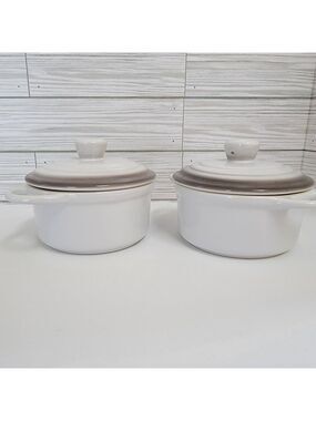 MINI Ceramic Casserole/Soup Dish Set with Lids EUC